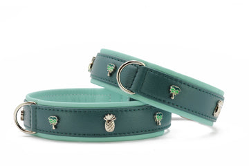 Leather collar Tropical