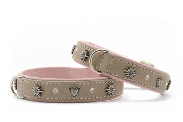 Leather collar heart